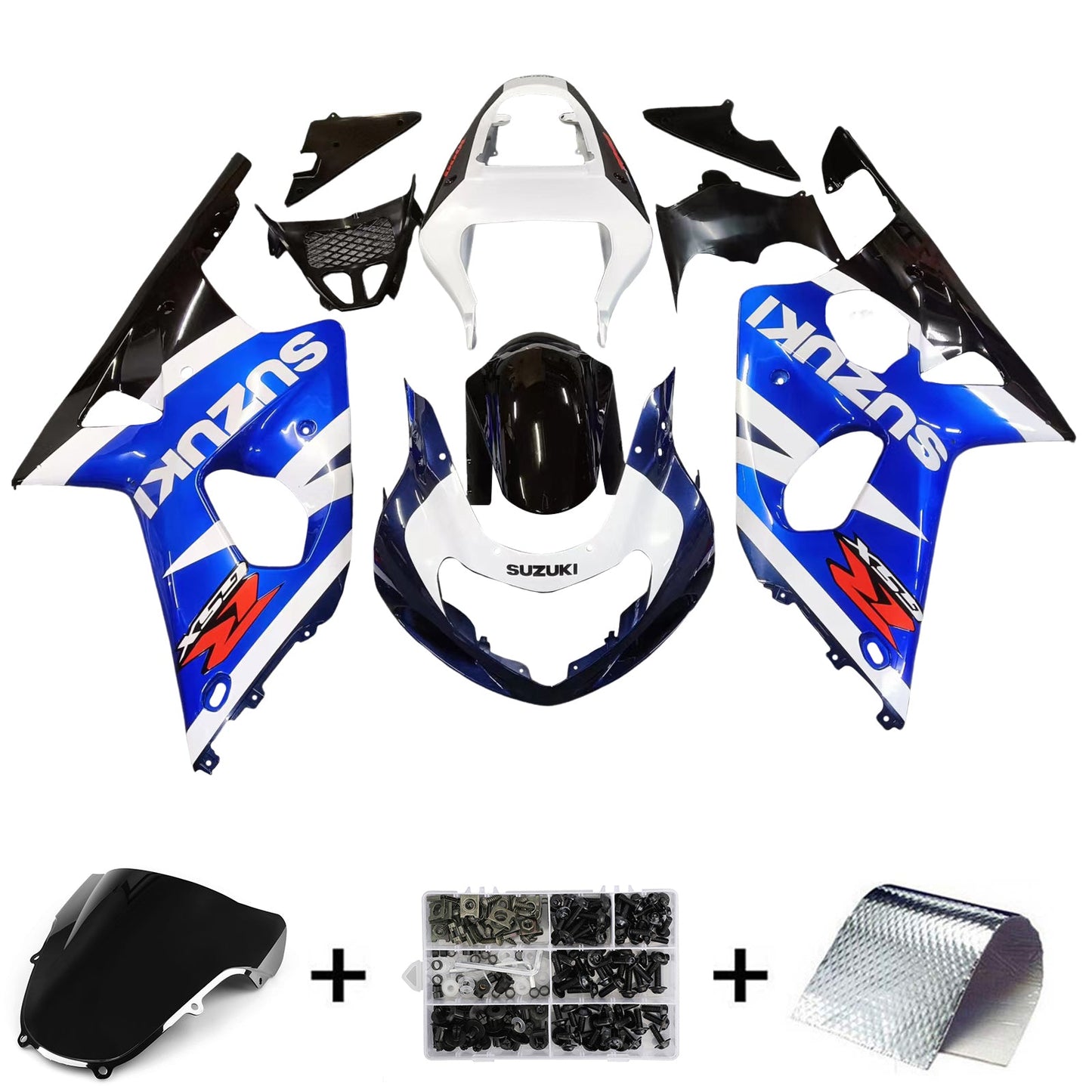 2000-2002 Fairings Suzuki GSXR 1000 Blue White Black GSXR   Generic