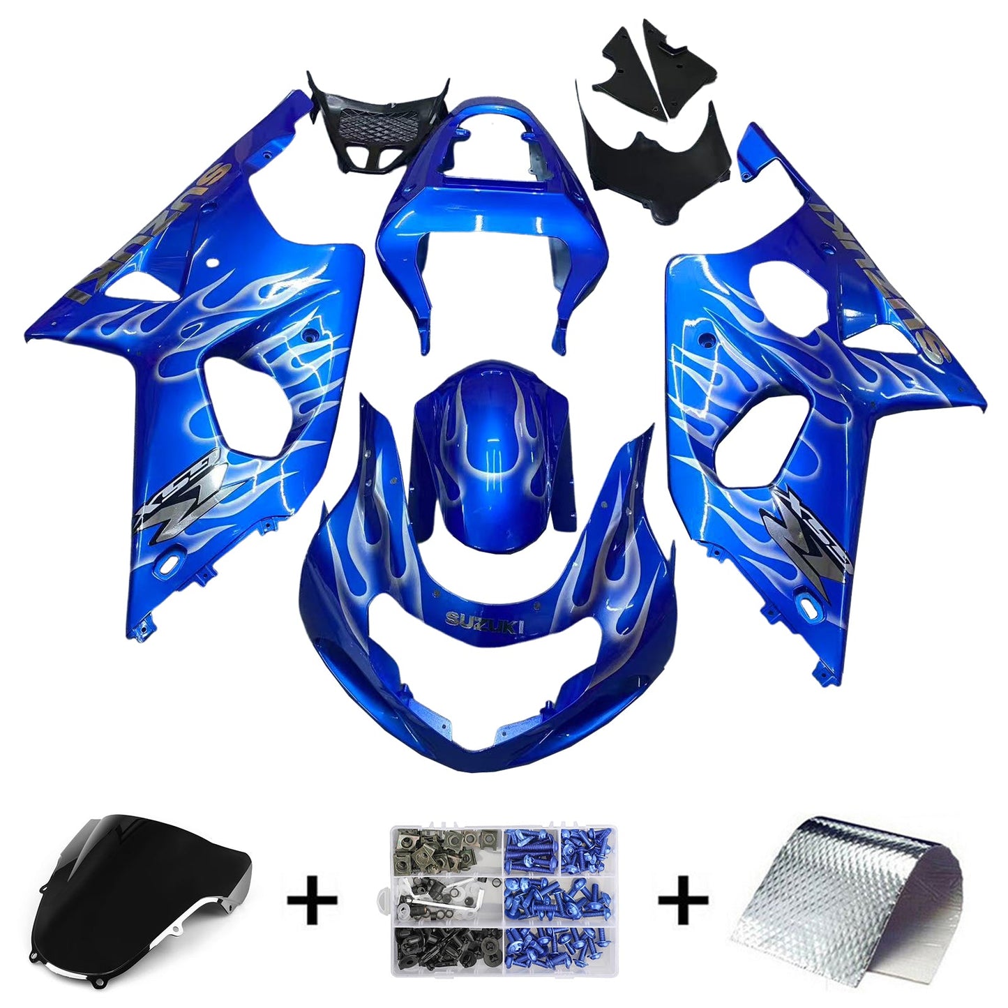2000-2002 Suzuki GSXR1000 K1 K2 Fairing Kit Bodywork Plastic ABS