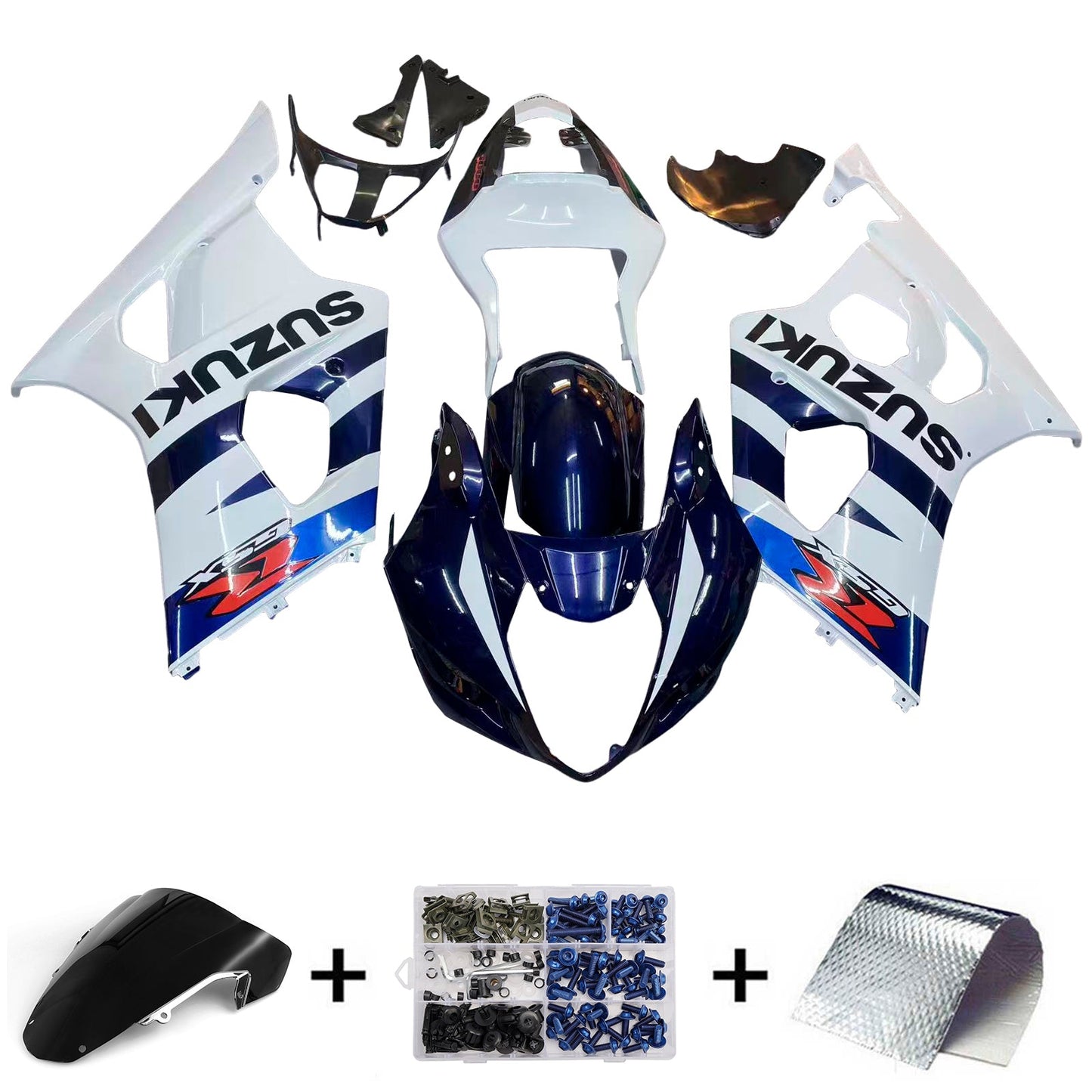 2003-2004 Fairings Suzuki GSXR 1000 White & Blue GSXR  Generic