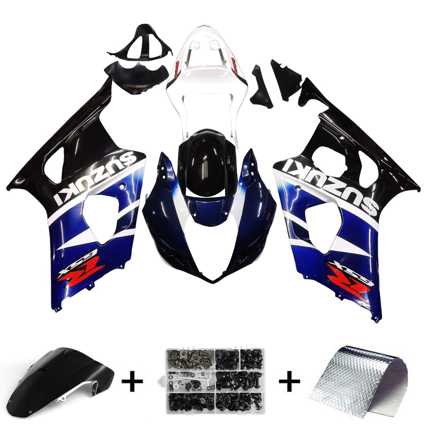 2003-2004 Suzuki GSXR 1000 Black Blue White GSXR  Generic