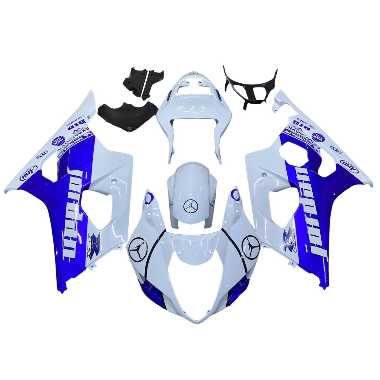 2003-2004 Fairings Suzuki GSXR 1000 White & Blue Jordan   Generic