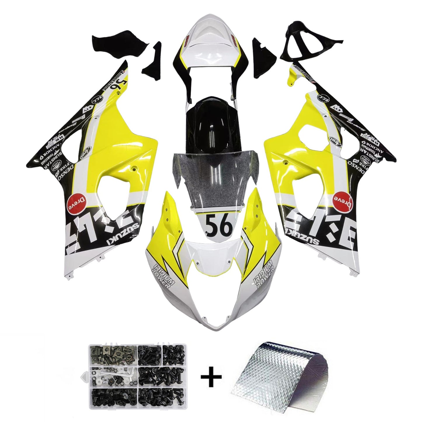 2003-2004 Suzuki GSXR1000 K3 Fairing Kit Bodywork Plastic ABS