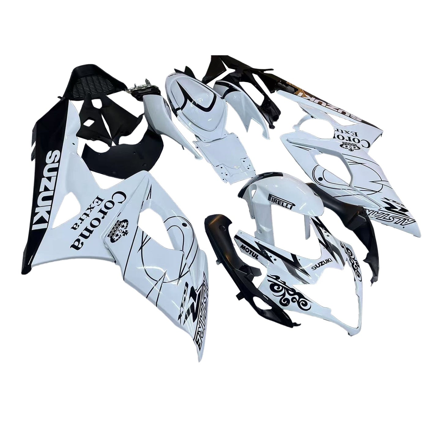 2005-2006 Fairings Suzuki GSXR 1000 White Black Alstare  Generic