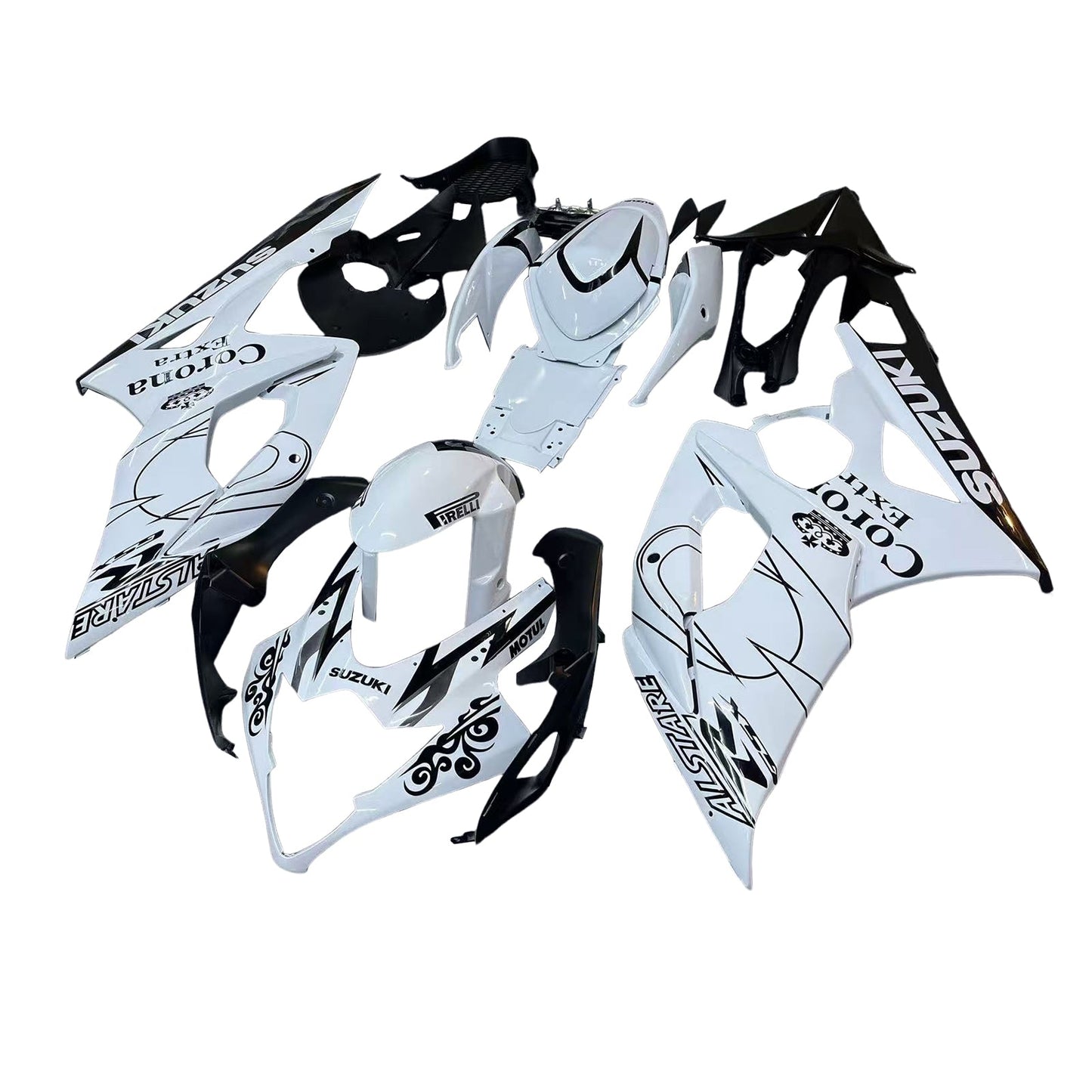 2005-2006 Fairings Suzuki GSXR 1000 White Black Alstare  Generic