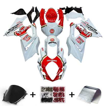 2007-2008 Fairings Suzuki GSXR 1000 White & Red Lucky Strike Generic