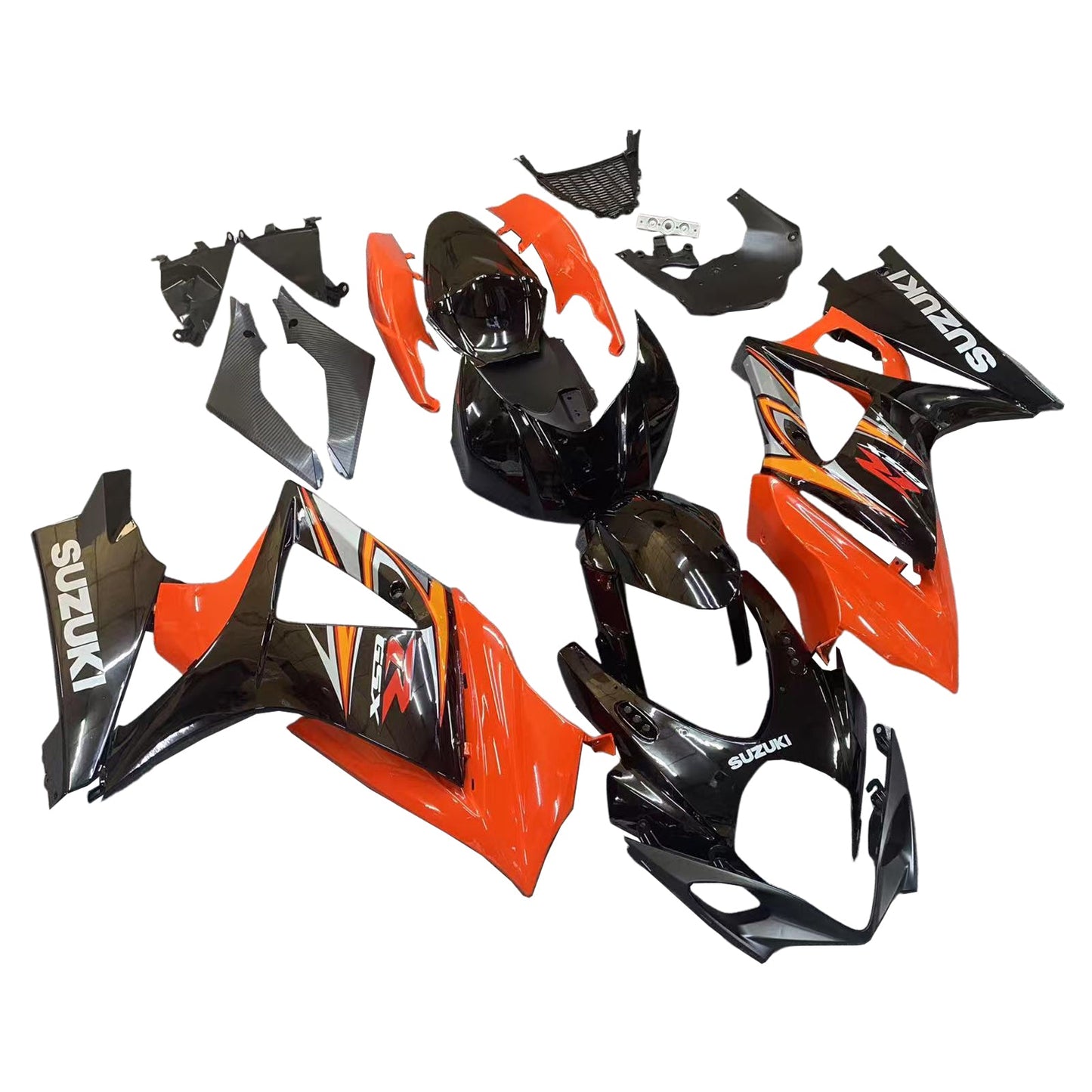 2007-2008 Fairings Suzuki GSXR 1000 Black & Orange GSXR Generic