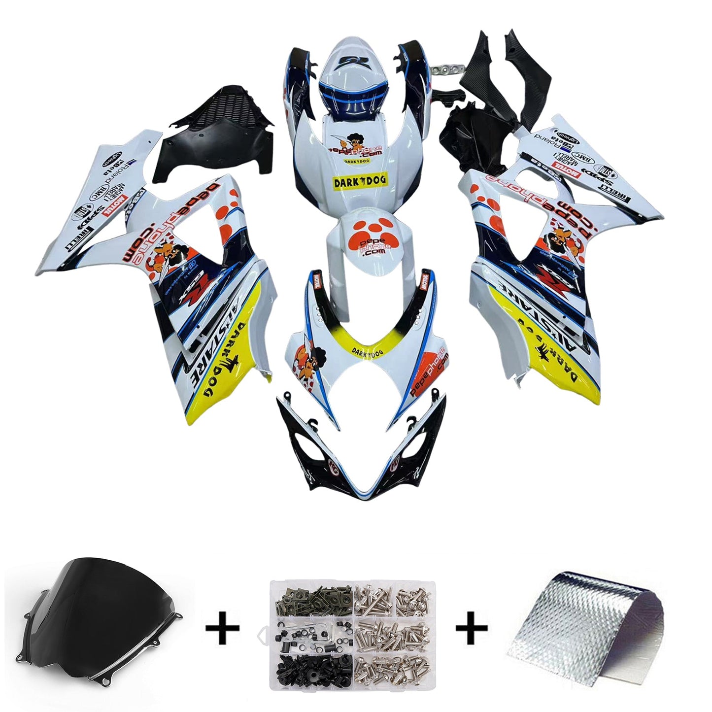 2007-2008 Fairings Suzuki GSXR 1000 Multi-Color pepephone  Generic