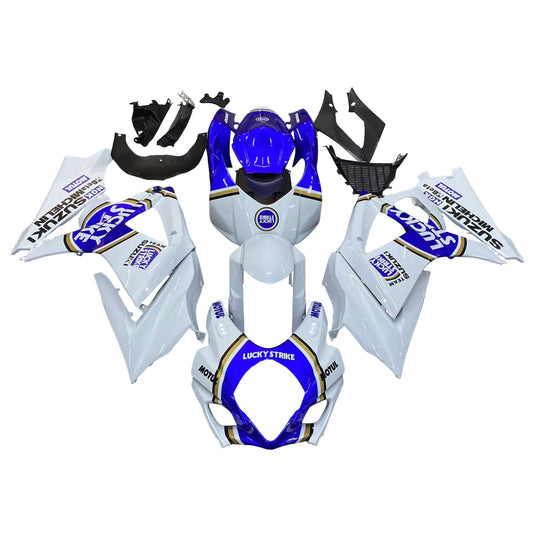 2007-2008 Fairings Suzuki GSXR 1000 White & Blue Lucky Strike Generic