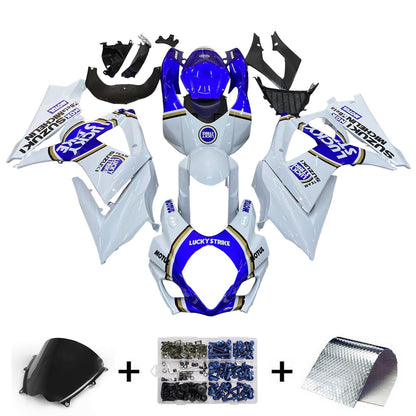 2007-2008 Fairings Suzuki GSXR 1000 White & Blue Lucky Strike Generic