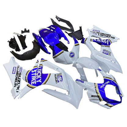 2007-2008 Fairings Suzuki GSXR 1000 White & Blue Lucky Strike Generic