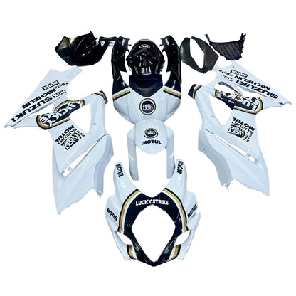 2007-2008 Fairings Suzuki GSXR 1000 White Black Gold Lucky Strike Generic