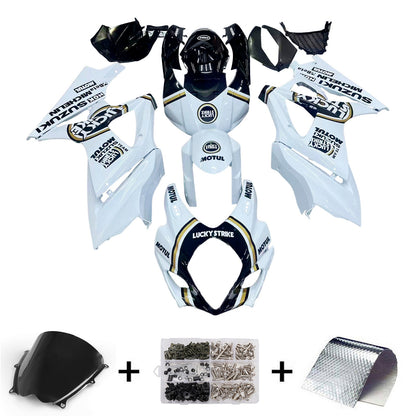 2007-2008 Fairings Suzuki GSXR 1000 White Black Gold Lucky Strike Generic