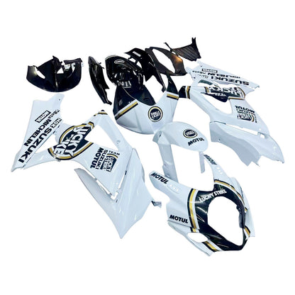 2007-2008 Fairings Suzuki GSXR 1000 White Black Gold Lucky Strike Generic
