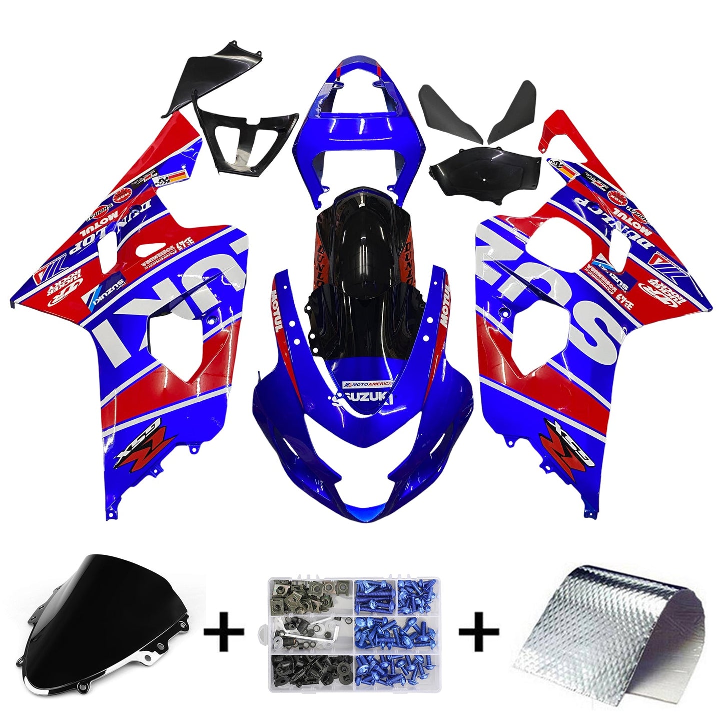 2004-2005 Suzuki GSXR 600/750 Fairing Kit Bodywork Plastic ABS