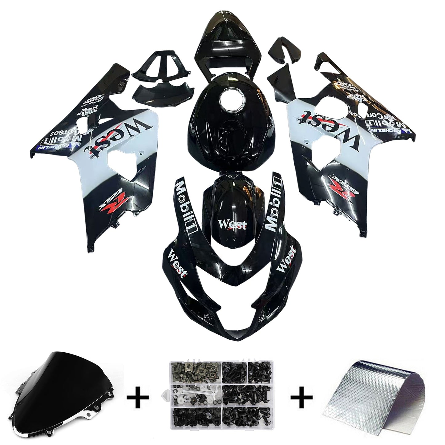 2004-2005 Suzuki GSXR 600/750 K4 Fairing Kit Bodywork Plastic ABS