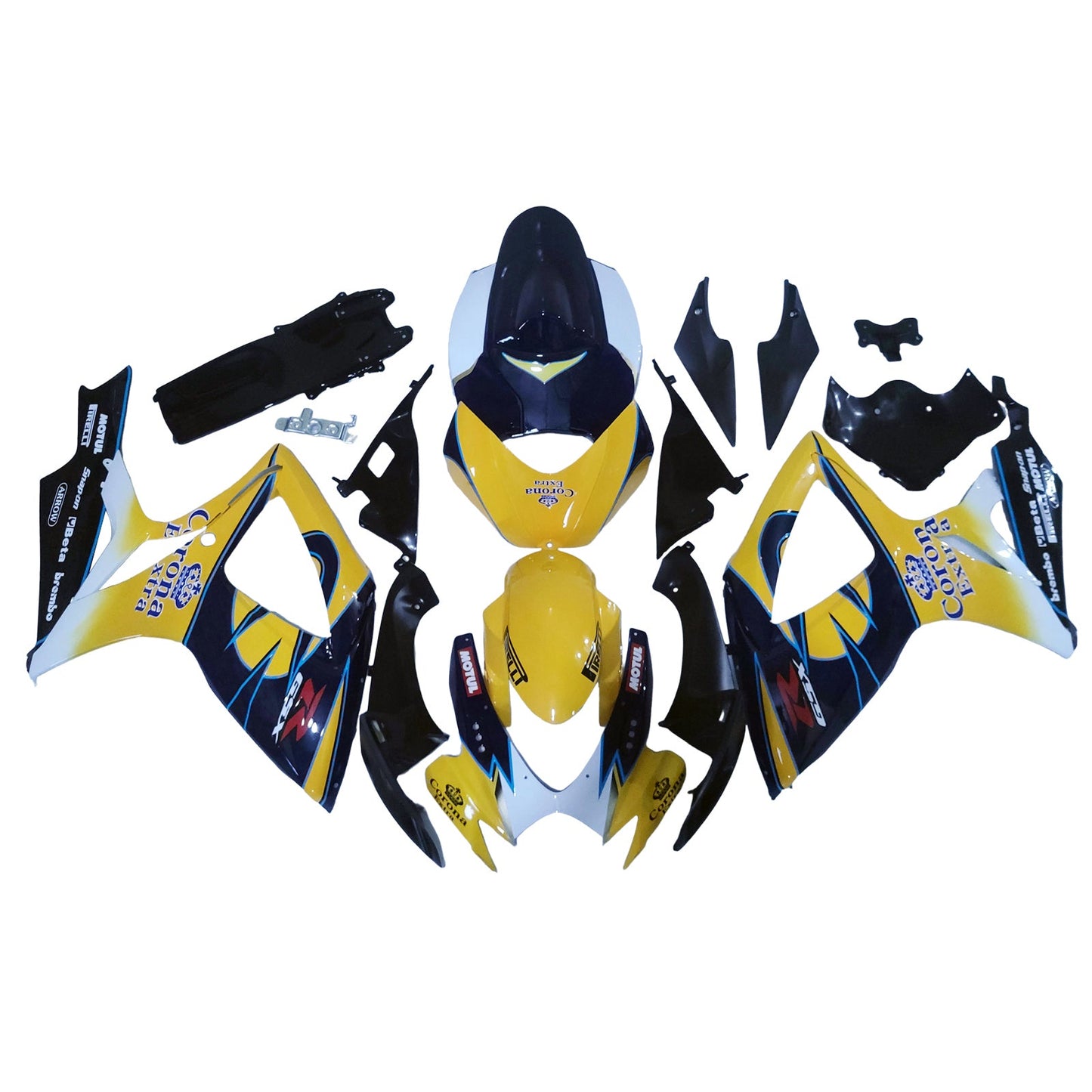 2006-2007 Fairings Suzuki GSXR 600 750 Yellow Blue Corona GSXR Generic