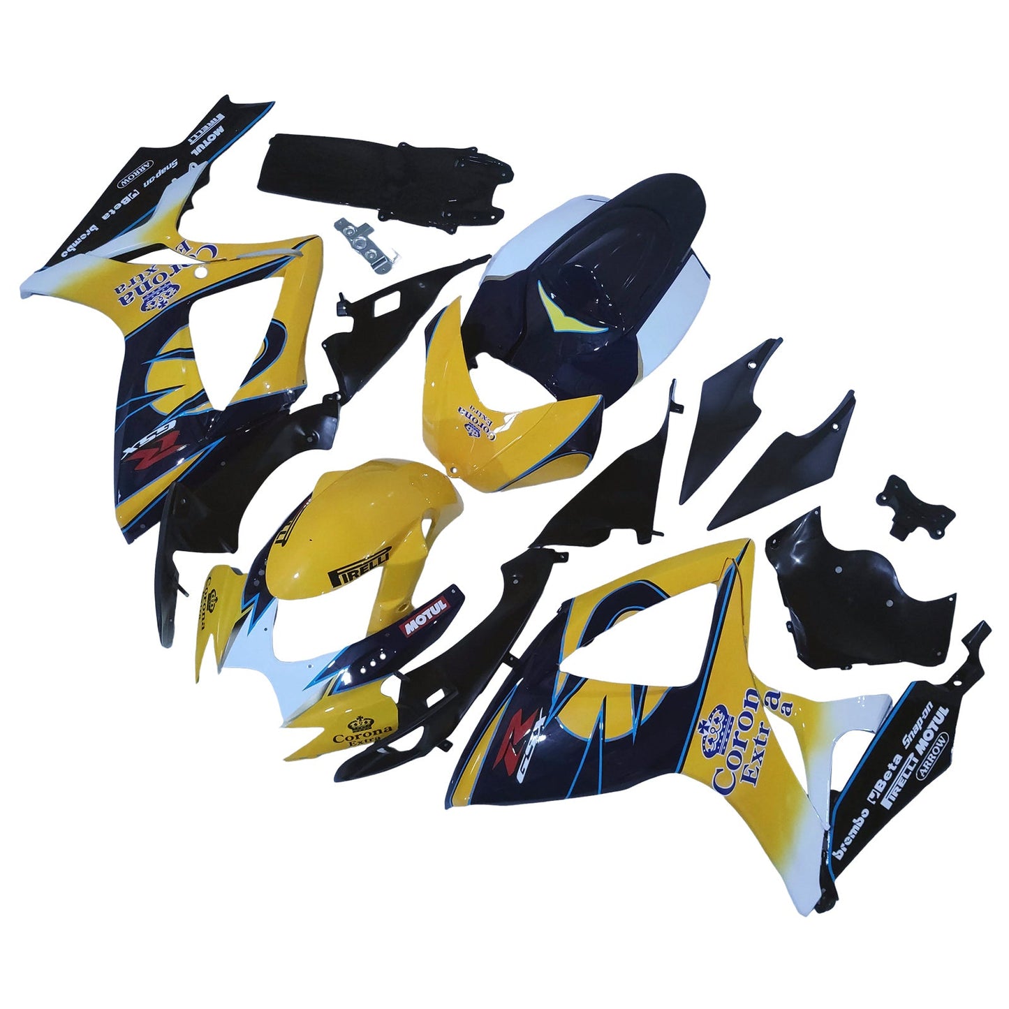 2006-2007 Fairings Suzuki GSXR 600 750 Yellow Blue Corona GSXR Generic