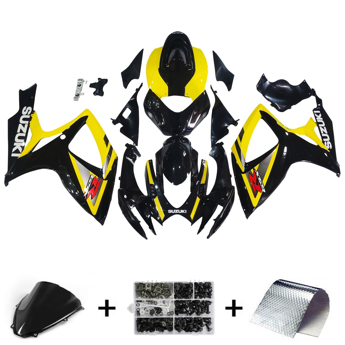 2006-2007 Suzuki GSXR 600 750 Black & Yellow GSXR  Generic