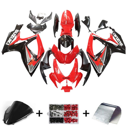2006-2007 Fairings Suzuki GSXR 600 750 Red & Black GSXR Generic