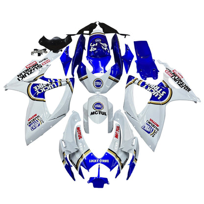 2006-2007 Fairings Suzuki GSXR 600 750 White Blue Lucky Strike Generic