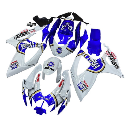 2006-2007 Fairings Suzuki GSXR 600 750 White Blue Lucky Strike Generic