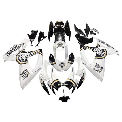 2006-2007 Fairings Suzuki GSXR 600 750 White Black Lucky Strike Generic