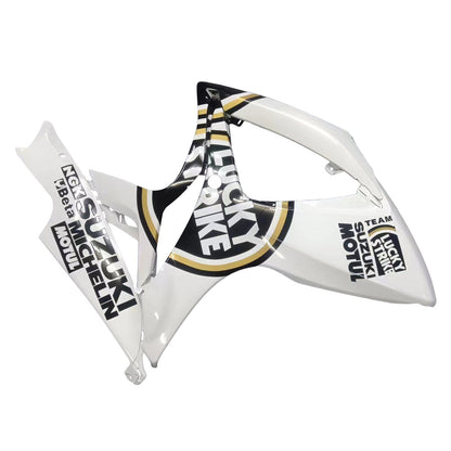 2006-2007 Fairings Suzuki GSXR 600 750 White Black Lucky Strike Generic