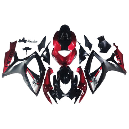 2006-2007 Fairings Suzuki GSXR 600 750 Red Silver Black GSXR Generic
