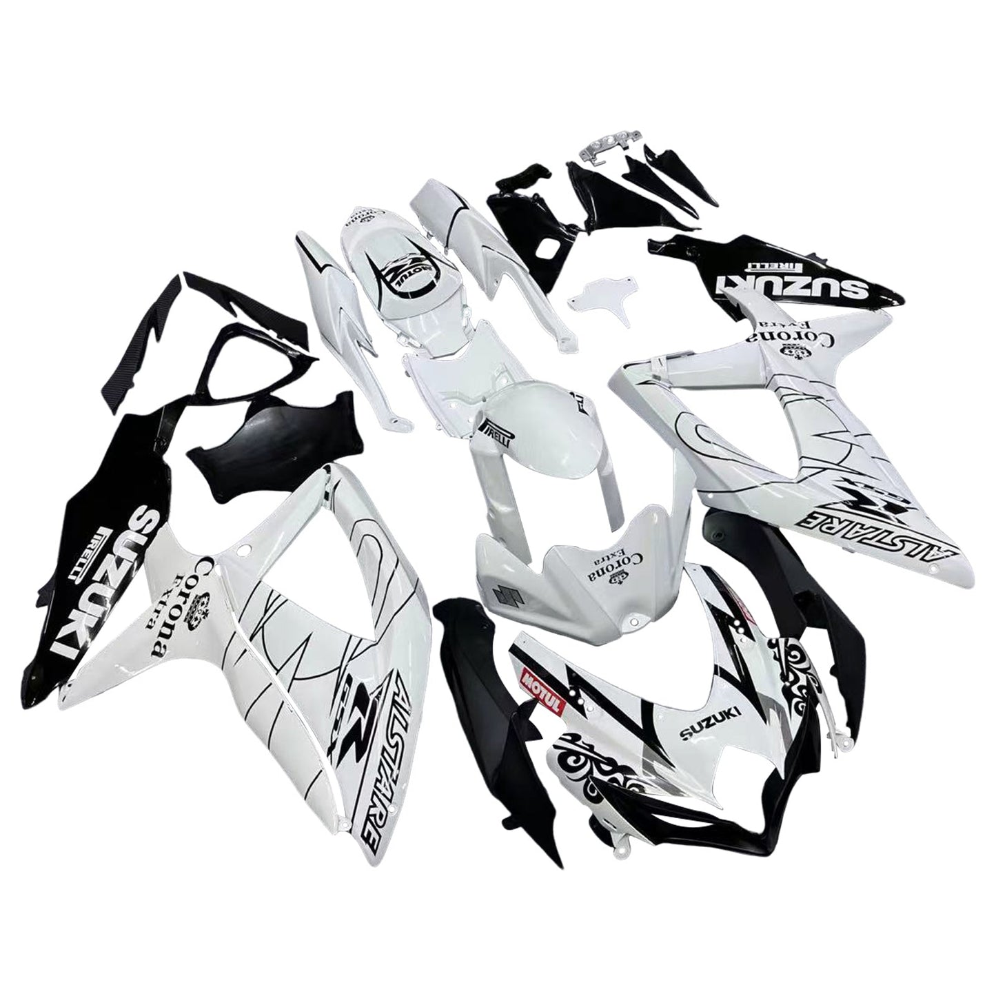 2008-2010 Suzuki GSXR 600 750 White Alstare Corona