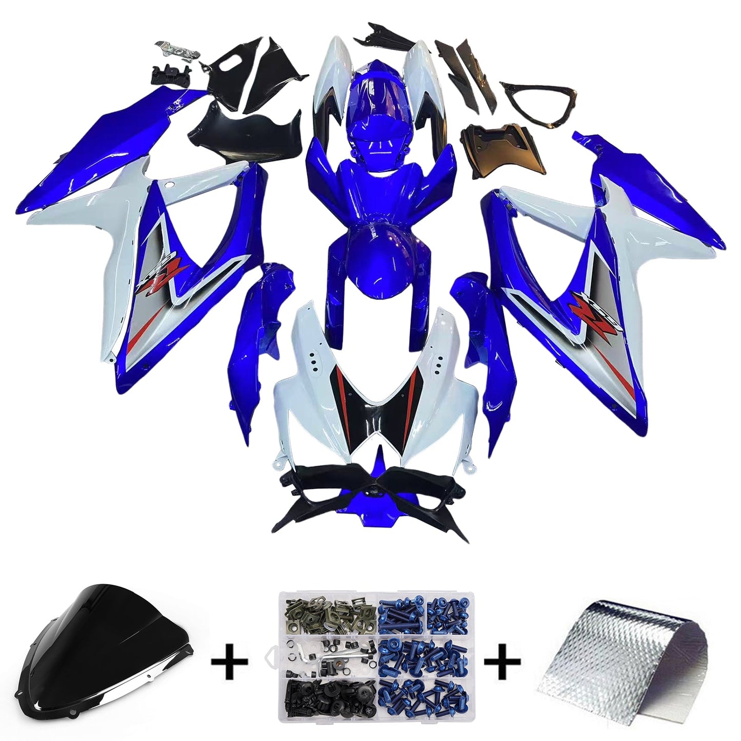 2008-2010 Suzuki GSXR 600 750 White & Blue GSXR  Generic