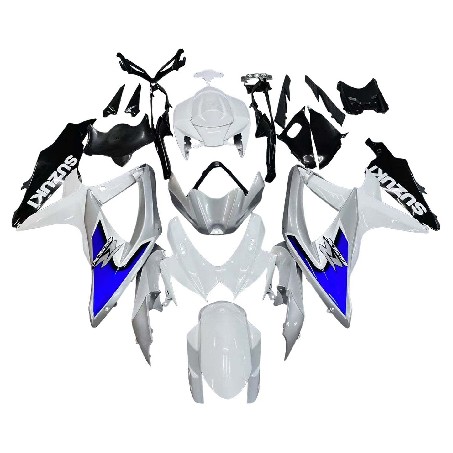 2008-2010 Fairings Suzuki GSXR 600 750 Silver White GSXR