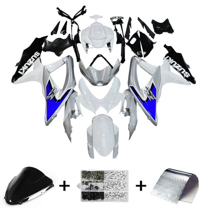 2008-2010 Fairings Suzuki GSXR 600 750 Silver White GSXR