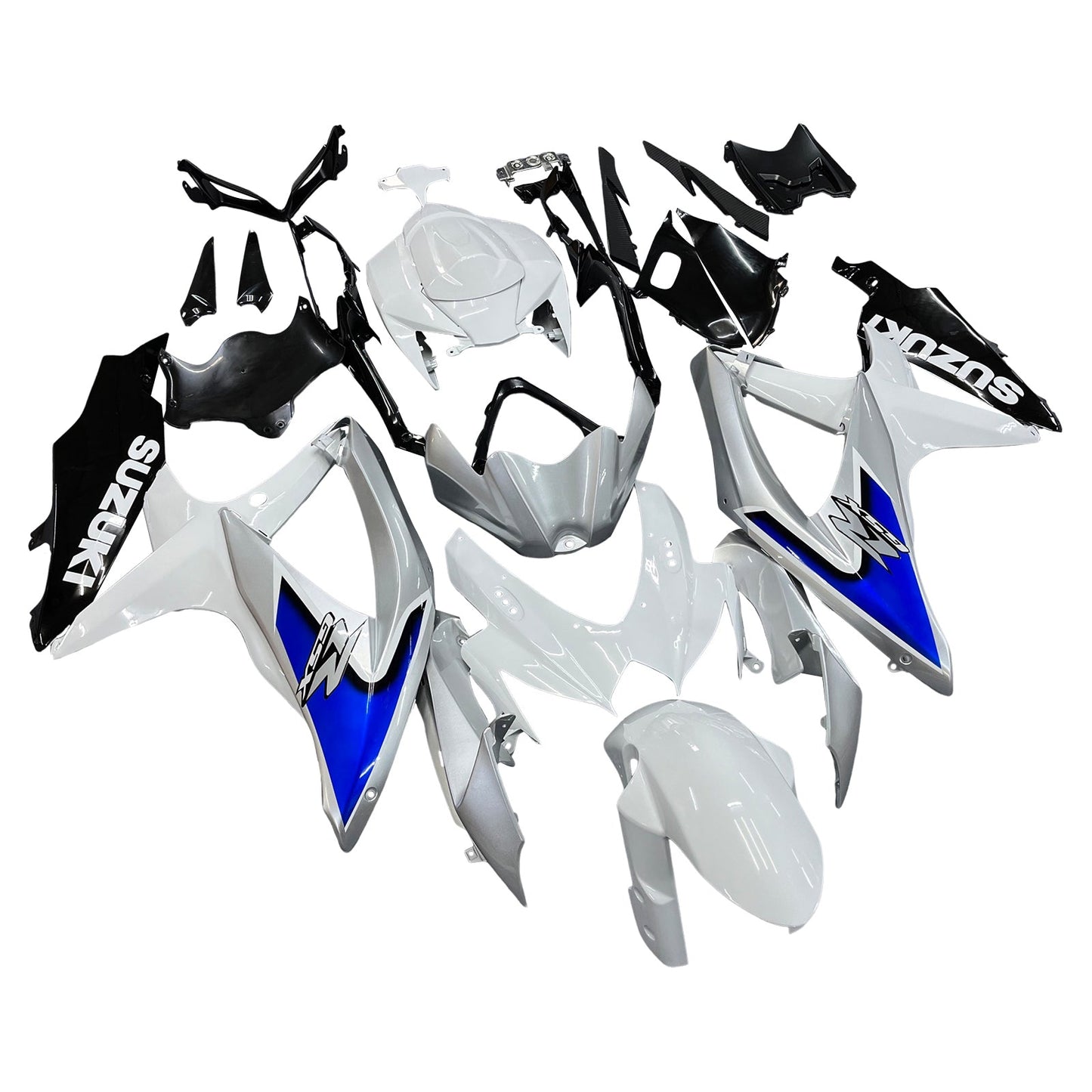 2008-2010 Fairings Suzuki GSXR 600 750 Silver White GSXR