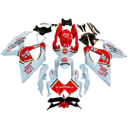2008-2010 Fairings Suzuki GSXR 600 750 White Red Lucky Strike Generic