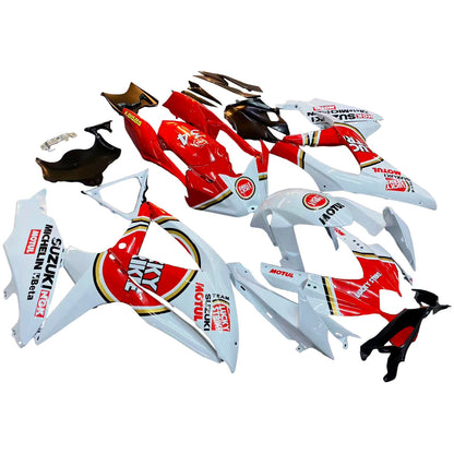 2008-2010 Fairings Suzuki GSXR 600 750 White Red Lucky Strike Generic