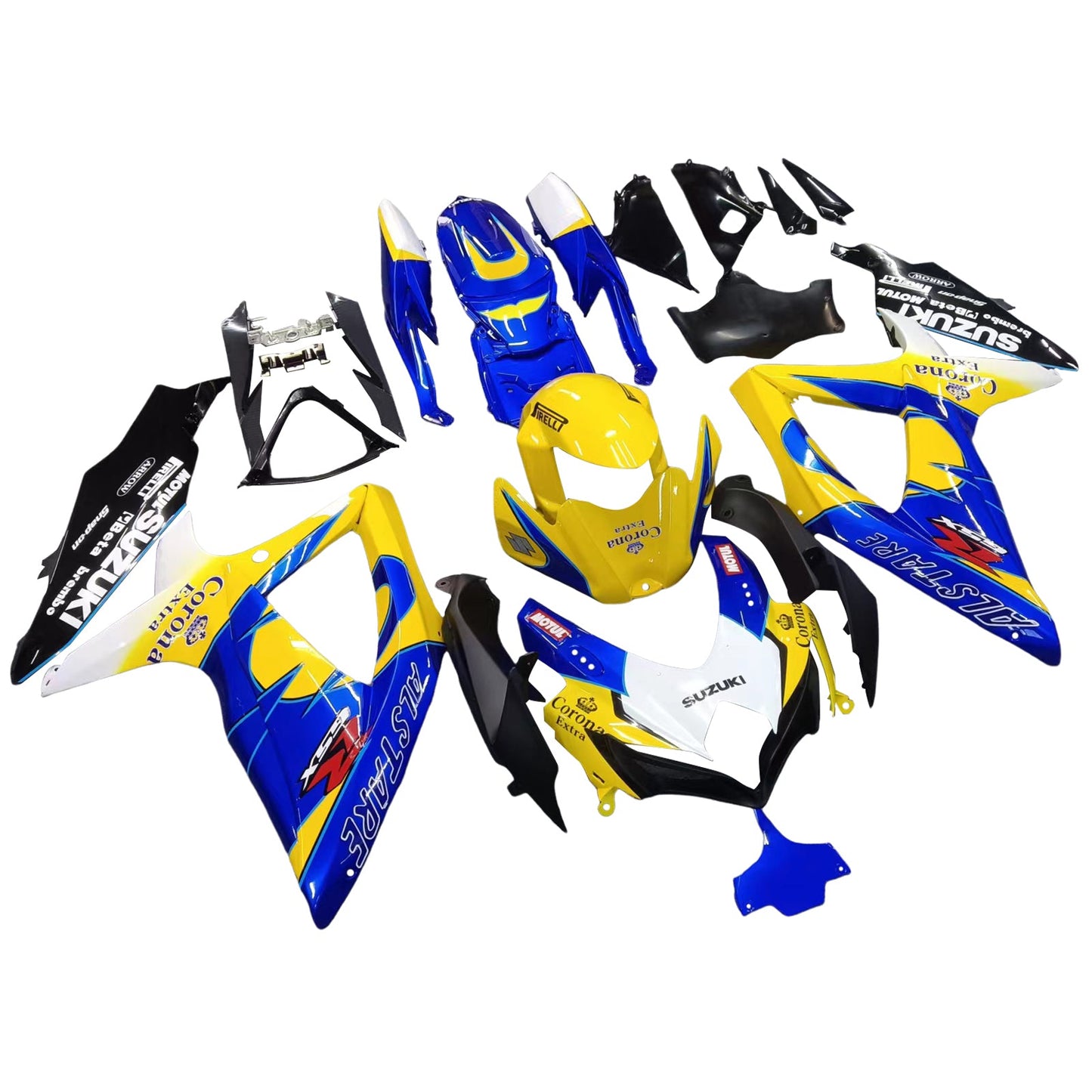 2008-2010 Fairings Suzuki GSXR 600 750 Yellow Blue Alstare Corona