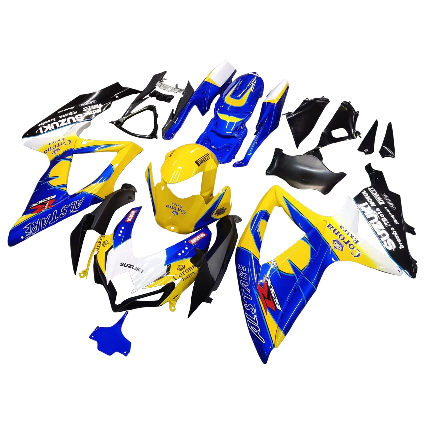 2008-2010 Fairings Suzuki GSXR 600 750 Yellow Blue Alstare Corona