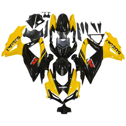 2008-2010 Fairings Suzuki GSXR 600 750 Black & Yellow GSXR