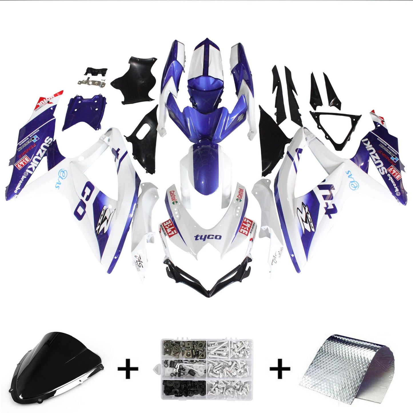 2008-2010 Suzuki GSXR 600/750 Fairing Kit Bodywork Plastic ABS K8