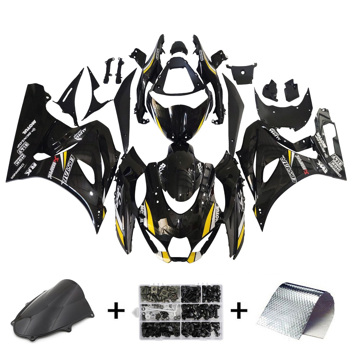 2017-2024 Suzuki GSXR1000 K17 Fairing Kit Bodywork Plastic ABS