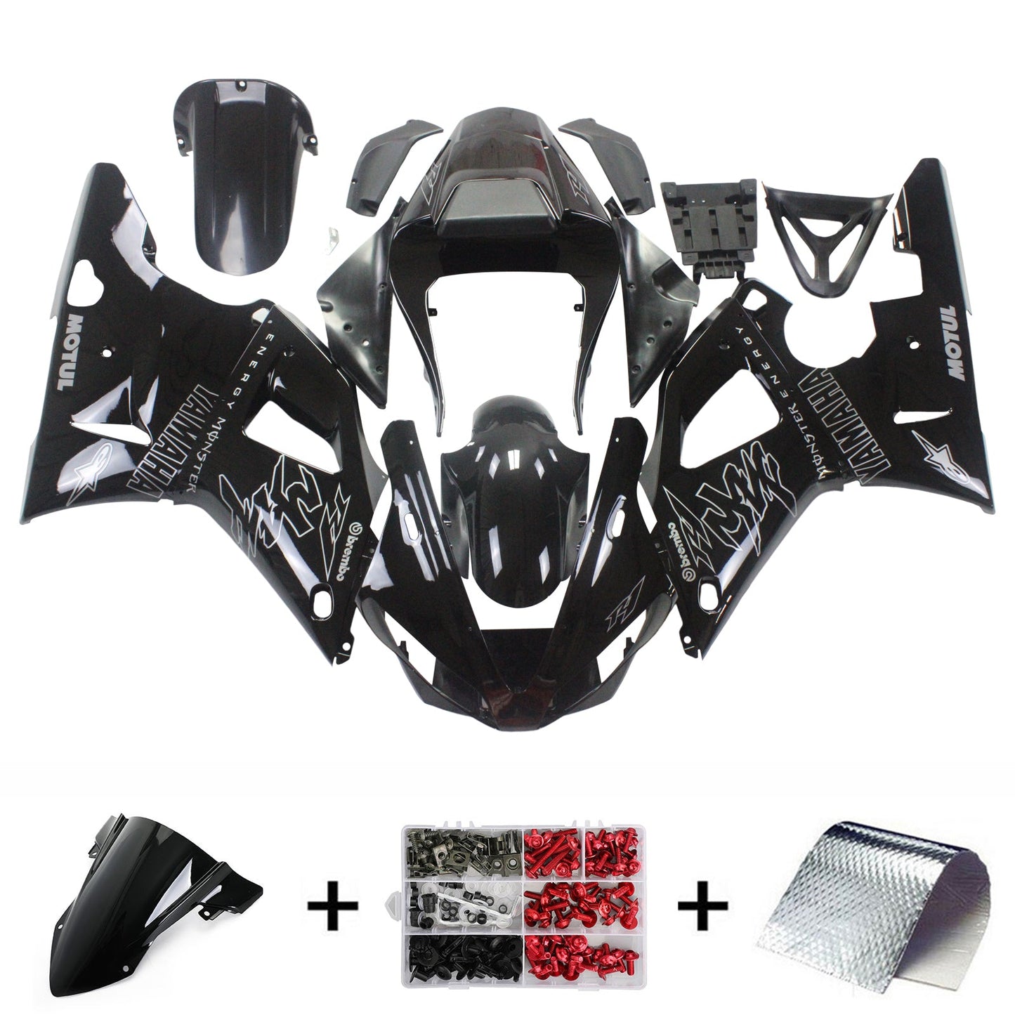2000-2001 Injection Fairing Kit Bodywork Plastic ABS fit For Yamaha YZF 1000 R1 Generic
