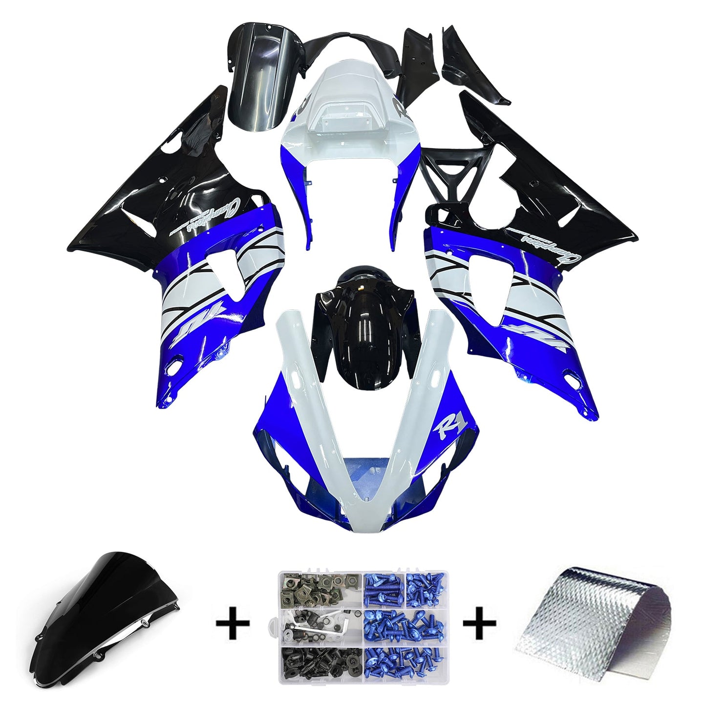 2000-2001 Yamaha YZF 1000 R1 Fairing Kit Bodywork Plastic ABS