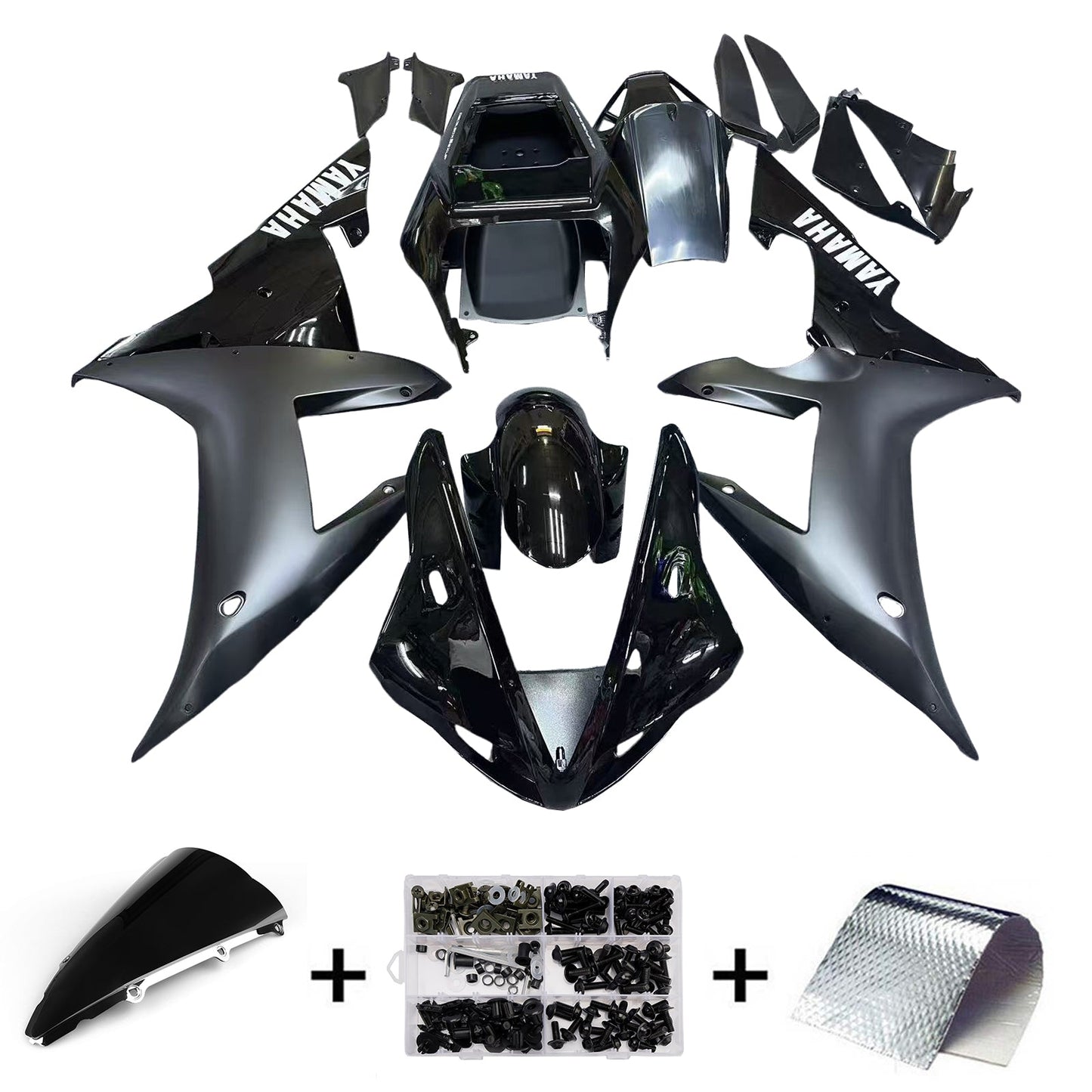 2002-2003 Fairings Yamaha YZF-R1 Contrast Black R1  Generic