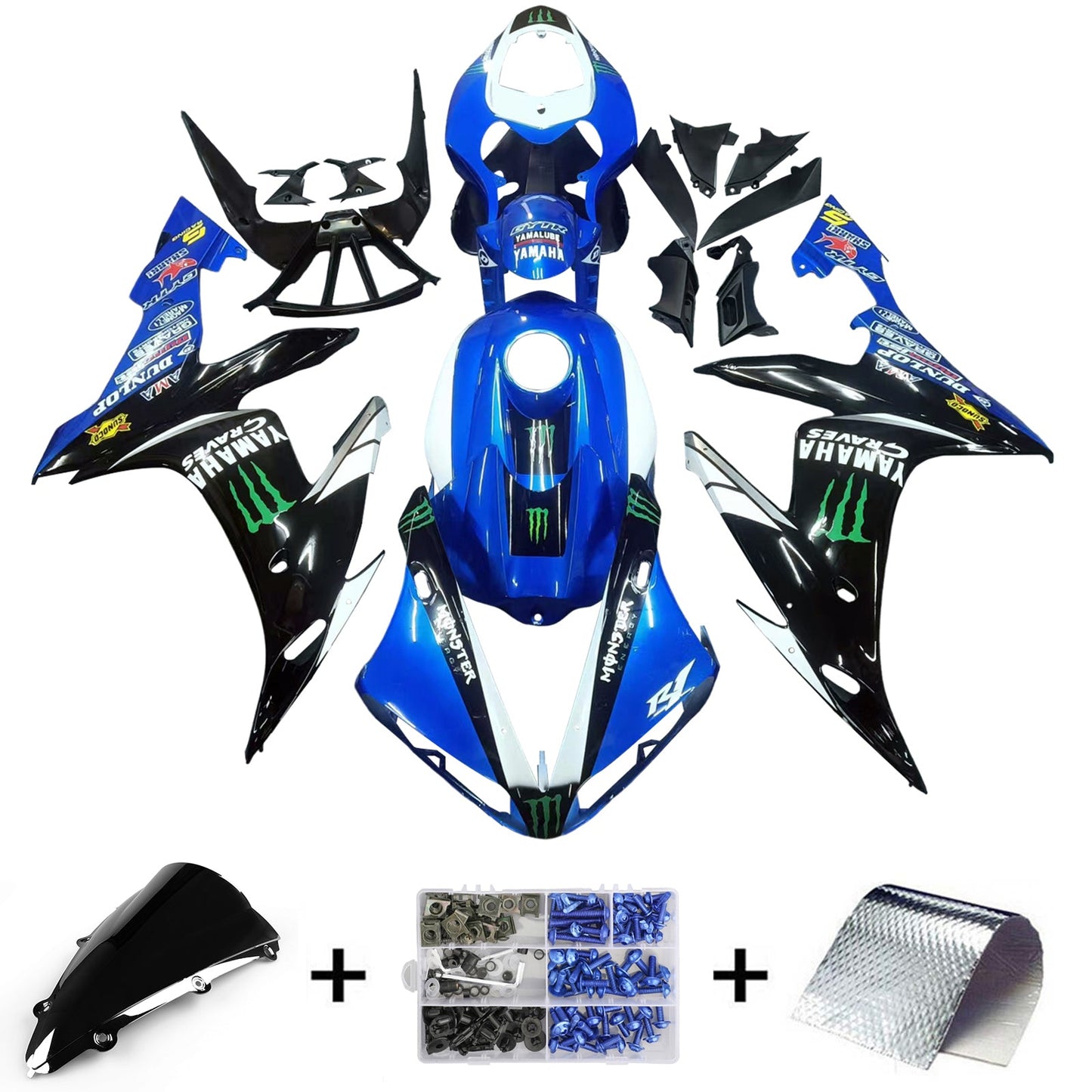 2004-2006 Yamaha YZF 1000 R1 Fairing Kit Bodywork Plastic ABS