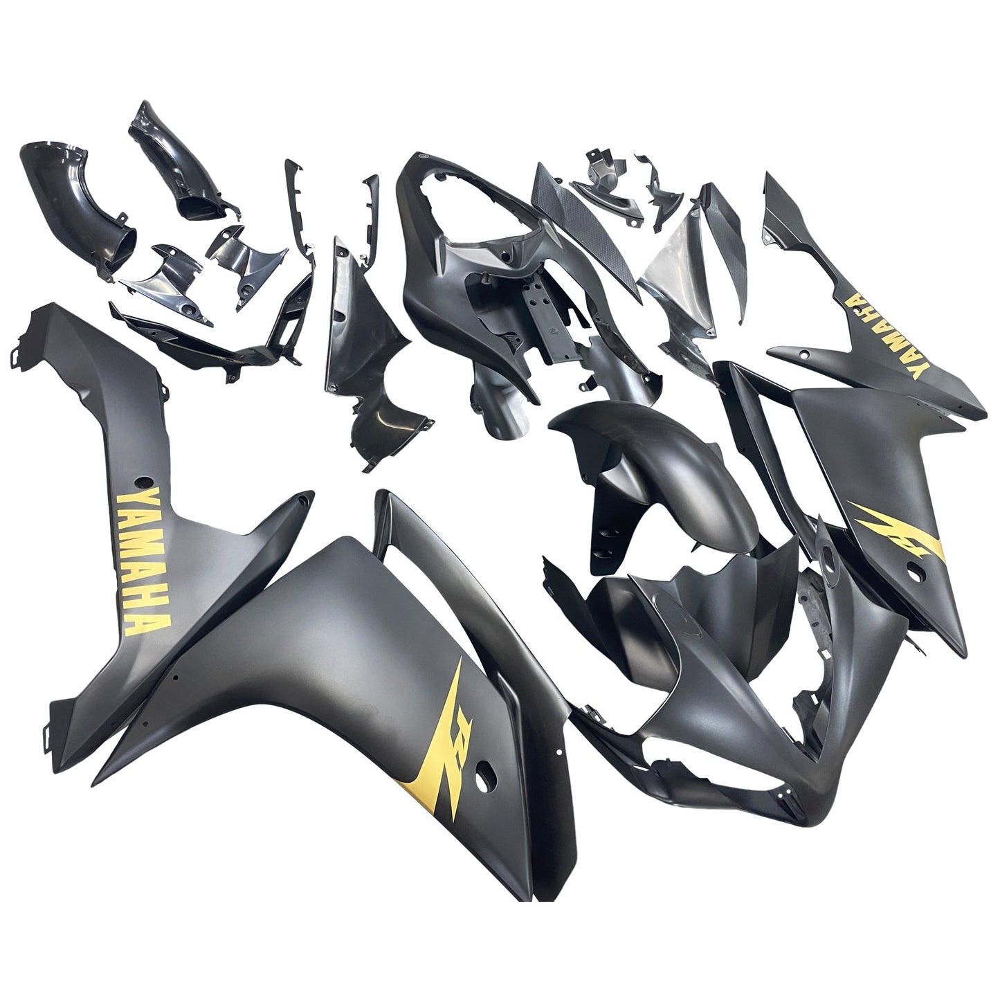 2007-2008 Fairings Yamaha YZF-R1 Black Matte & Gold R1