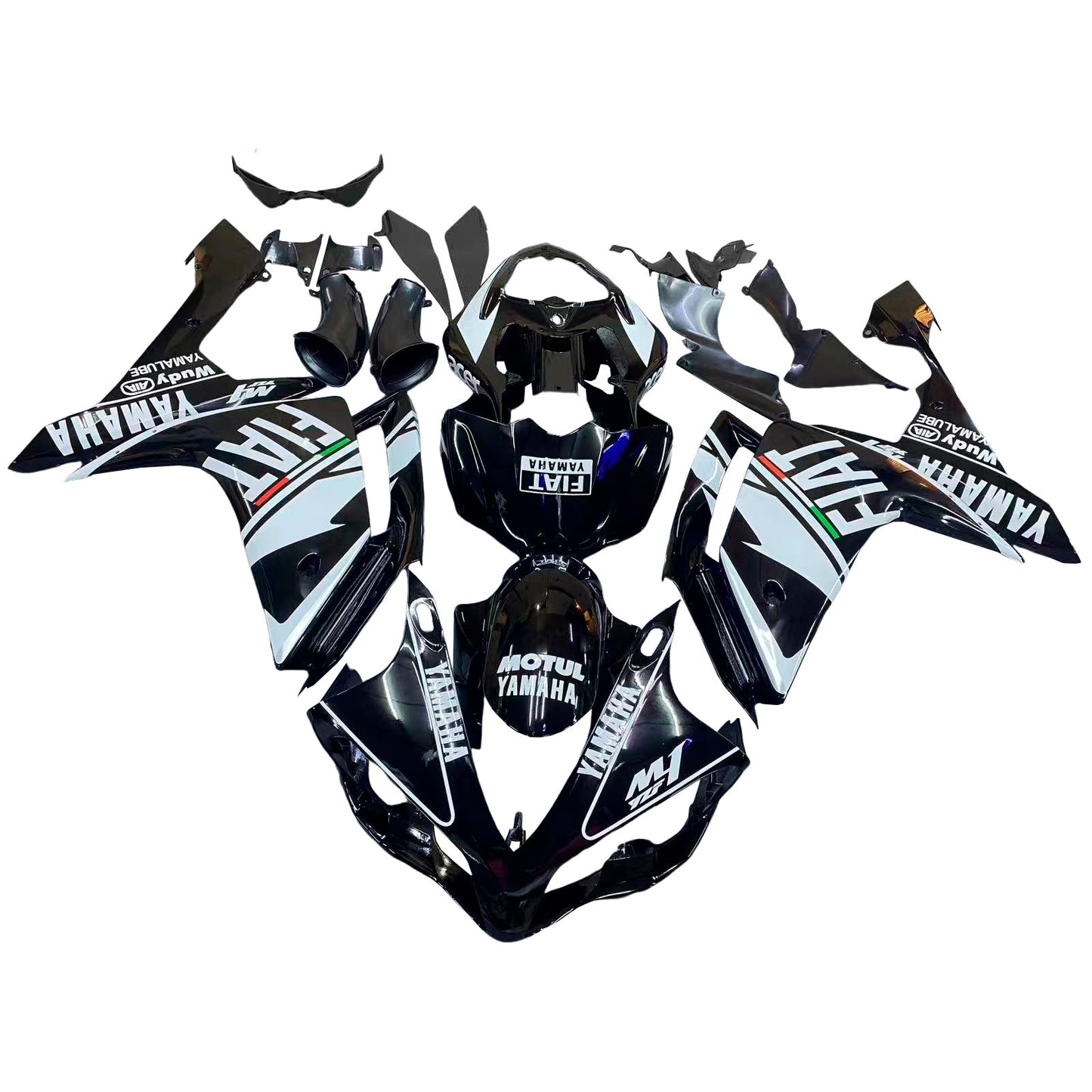 2007-2008 Fairings Yamaha YZF-R1 Black FIAT R1  Generic