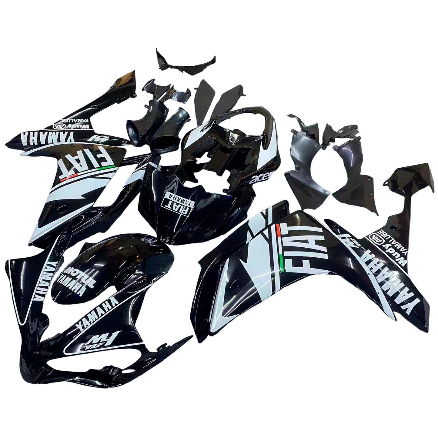 2007-2008 Fairings Yamaha YZF-R1 Black FIAT R1  Generic