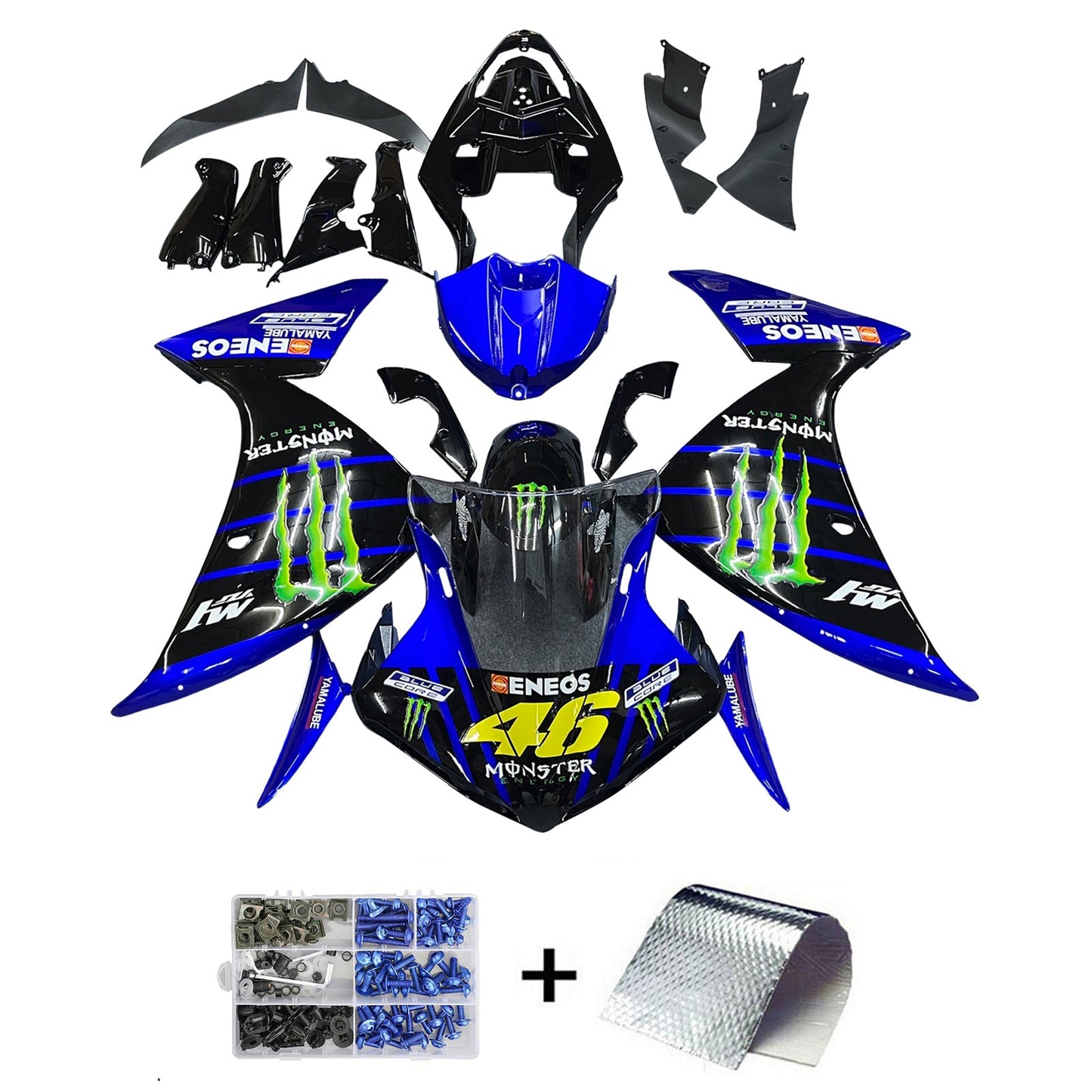 2009-2011 Yamaha YZF 1000 R1 Fairing Kit Bodywork Plastic ABS