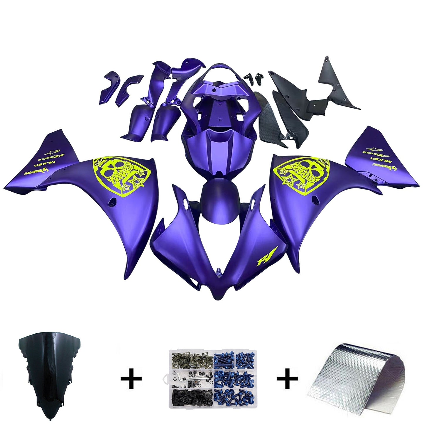 2012-2014 Yamaha YZF 1000 R1 Fairing Kit Bodywork Plastic ABS