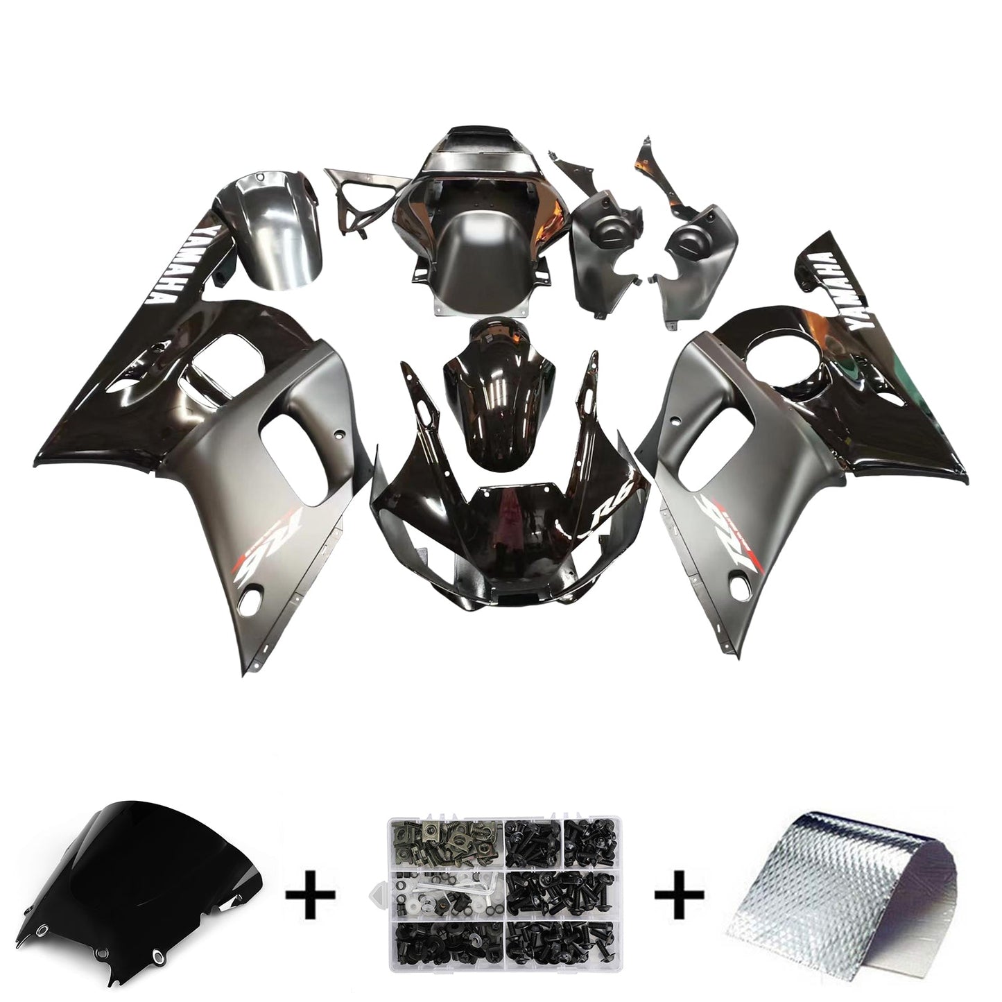 1998-2002 Fairings Yamaha YZF-R6 Contrast Black R6  Generic